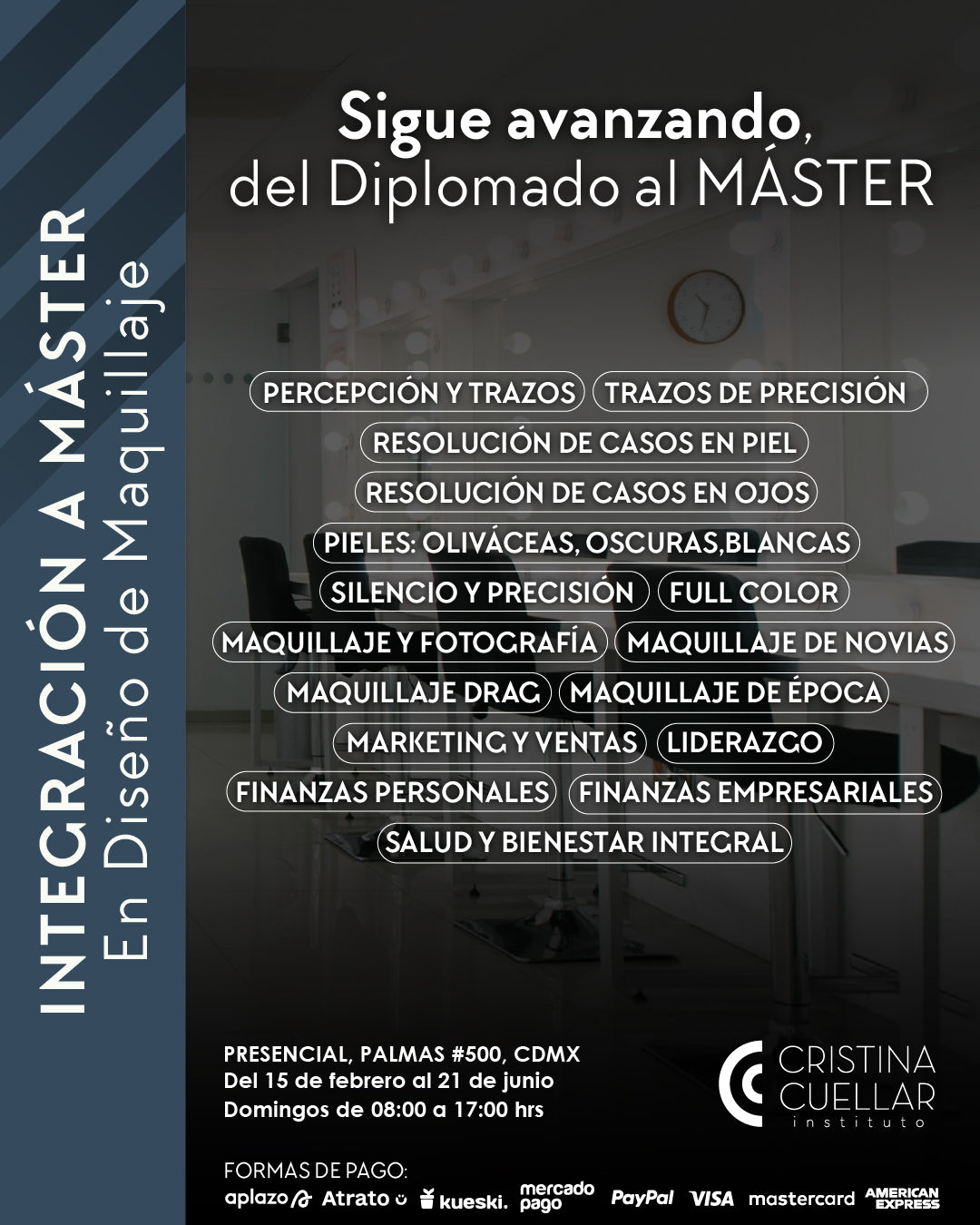 Integración a Master en Diseño de Maquillaje PRESENCIAL