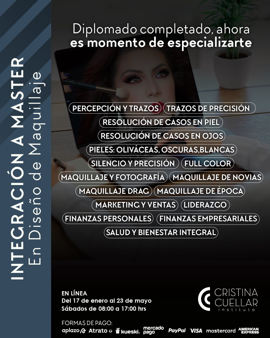 Integración a Máster en Diseño de Maquillaje EN LÍNEA