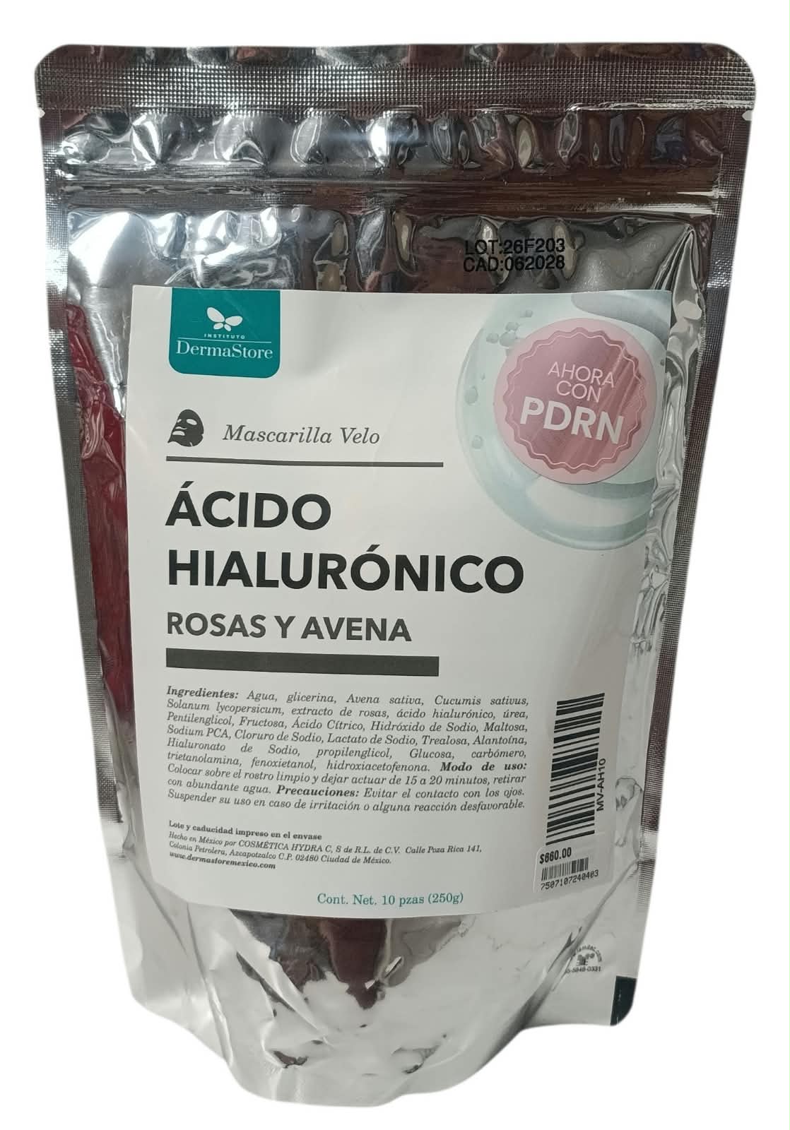 MASCARILLA VELO ACIDO HIALURONICO 10 PZ